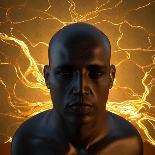 Prompt: 3 d render melted jhonatan tuld head, sculpture, chrometype, liquid metal, neotribal, raytraced, volumetric lightning, 8 k by wlop, innate studio h - 1 0 0 0 w - 1 0 0 0