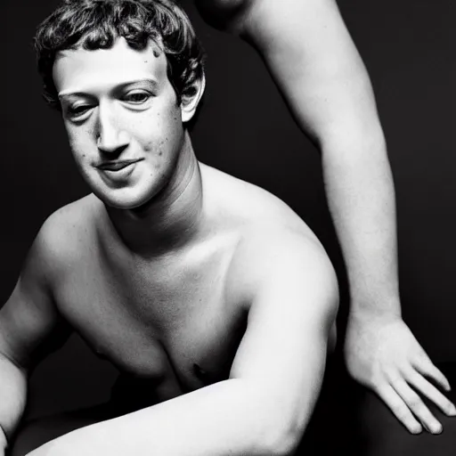 Prompt: mark zuckerberg as a playboy model