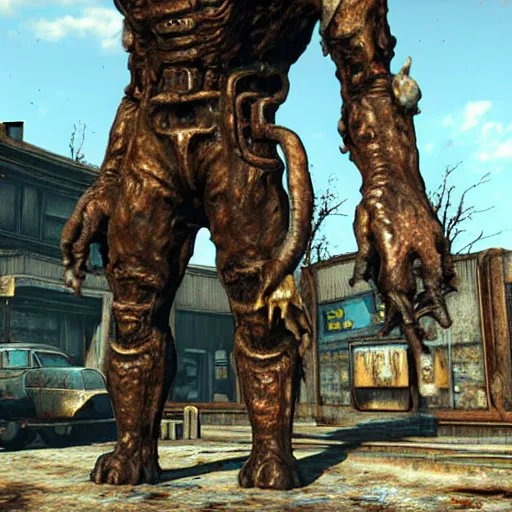 Prompt: “ monster in fallout 4 ”