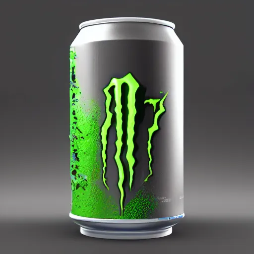 Image similar to new design aluminum can monster energy, photorealism, 4k, octane render, ultra quality