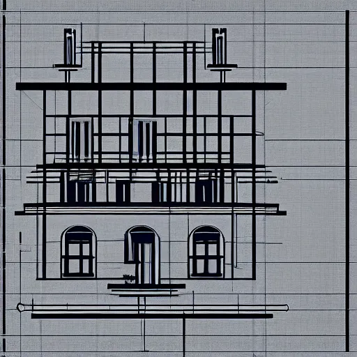 Image similar to futurist house blueprint