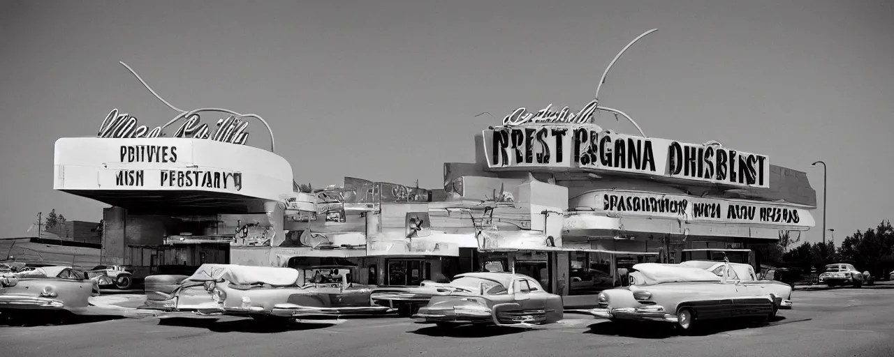 Prompt: ! spaghetti! 1 9 5 0 s drive in movie theater, in the style of michael kenna, kodachrome,