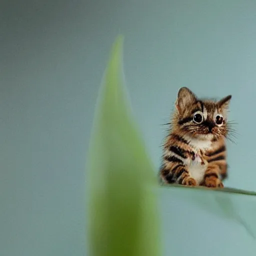 Image similar to photo of world ’ s smallest cat the size of a honeybee