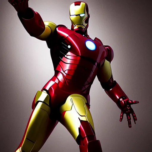 Prompt: Iron Man in a Jesus pose 4K quality superrealistic