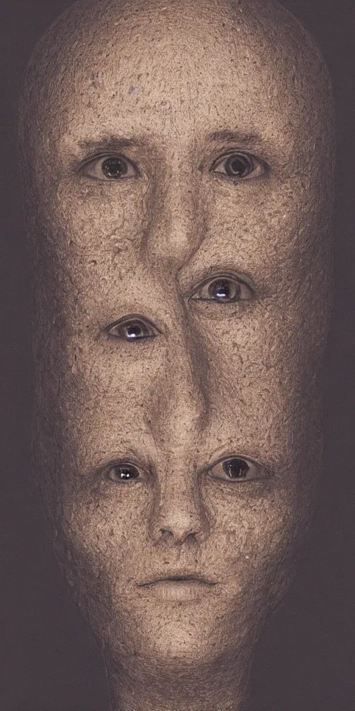 Image similar to peter de jong attractors morphing into a human face, vhs footage