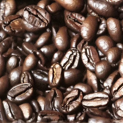 Image similar to coffee beans, by giger,