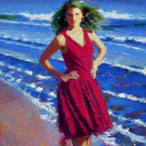 Prompt: photo of young woman by robert hagan