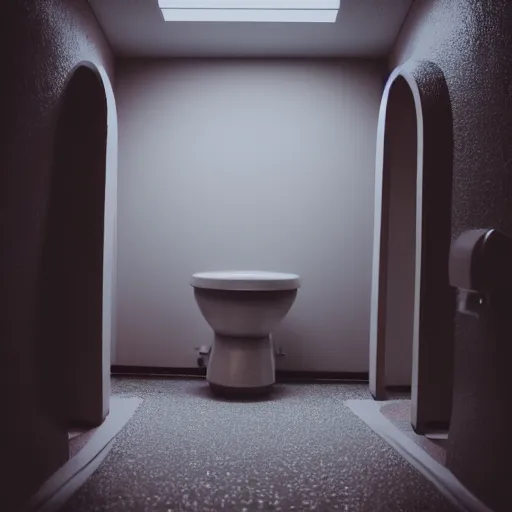 Prompt: music video which only consists of different angles of the same view of a toilet with dramatic lighting