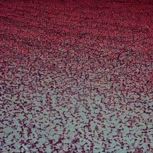 Image similar to japanese cherry field on the surface of jupiter