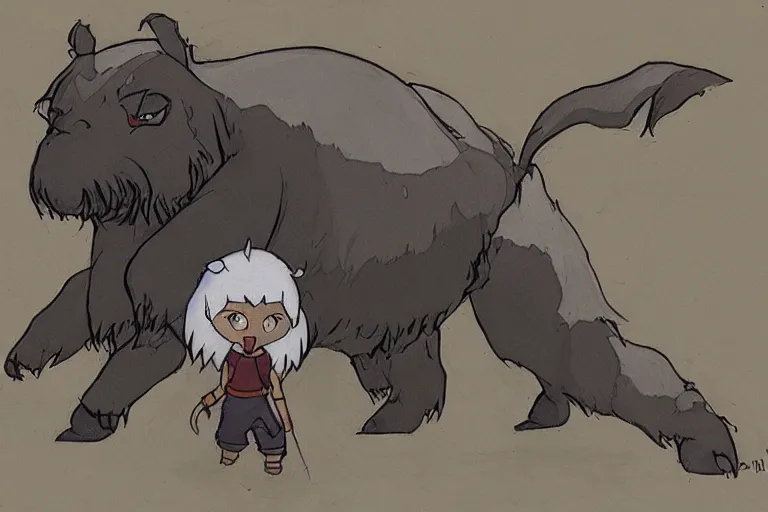 Image similar to Appa from the last Airbender , concept art,