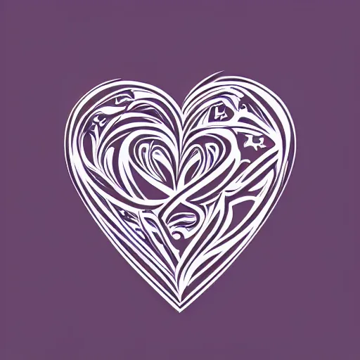 Image similar to dark magical heart logo, 4 k, vector illustration, hd