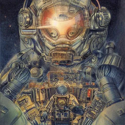 Prompt: mystery science theatre 3 0 0 0, highly detailed, cinematic, alan lee, illustration, comic art