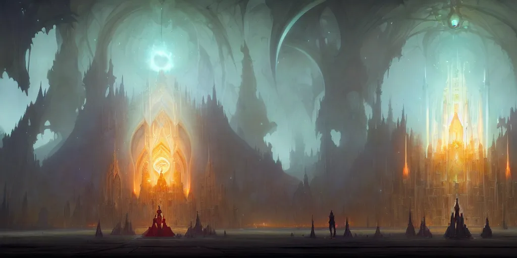 Prompt: The Astral Cathedral, by Peter Mohrbacher and Andreas Rocha and Craig Mullins