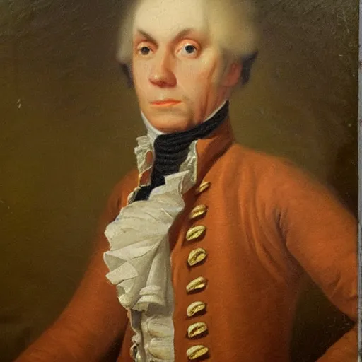 Prompt: An 18th century oil painting of Jerma985 in the mid-late 1700s, grainy, realistic, very realistic, hyperrealistic, highly detailed, very detailed, extremely detailed, very neat, very epic, very cool, detailed, trending on artstation