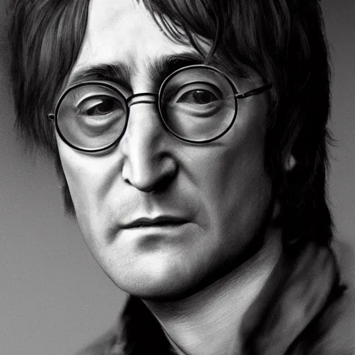 Image similar to john lennon as derek vinyard american history x, ultra realistic, concept art, intricate details, highly detailed, photorealistic, octane render, 8 k, unreal engine, art by frank frazetta, simon bisley, brom