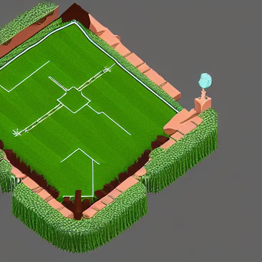 Prompt: grass material, mobile game style, top view