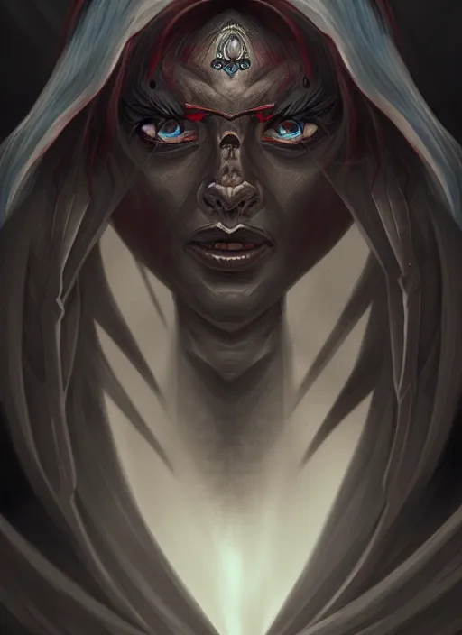 Image similar to portrait epic of dajjal. highly detailed, digital painting, concept art, smooth, sharp focus, illustration, art by creaturecollege