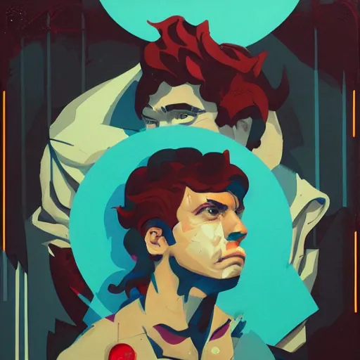 Image similar to Zagreus profile picture by Sachin Teng, asymmetrical, Organic Painting , Matte Painting, geometric shapes, hard edges, graffiti, street art:2 by Sachin Teng:4