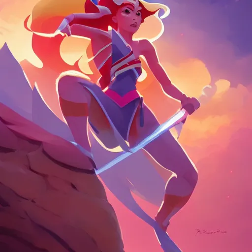 Image similar to hero world she - ra : princess of power, behance hd by jesper ejsing, by rhads, makoto shinkai and lois van baarle, ilya kuvshinov, rossdraws global illumination