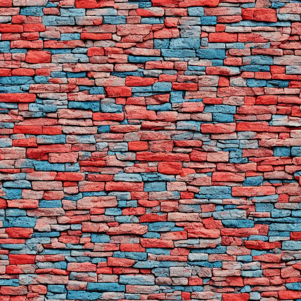 Image similar to multicolor painted brick texture