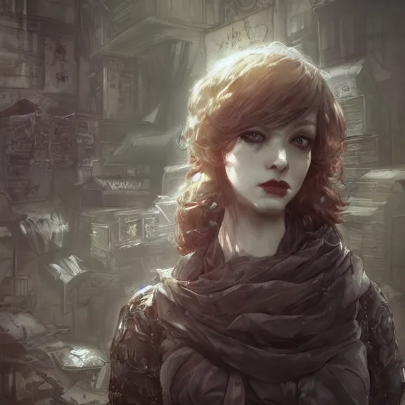 Image similar to christina hendricks!!! goth, tankoban, 4 k, tone mapping, akihiko yoshida, james jean andrei riabovitchev marc simonetti, yoshitaka amano, long hair, curly, h. hydrochaeri