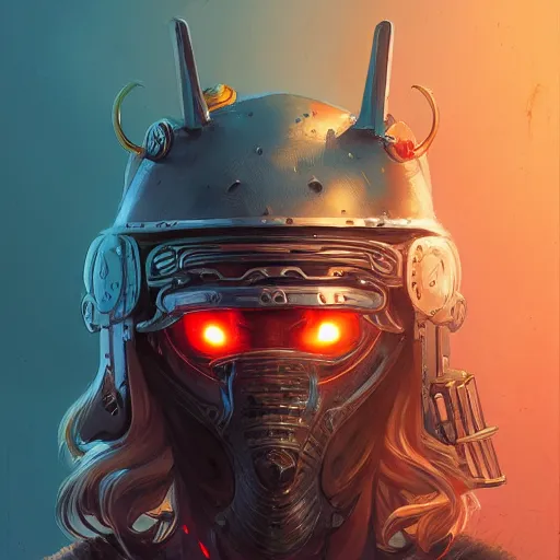 Image similar to cyberpunk viking helmet mask warrior goddess robot ninja fantasy, art gta 5 cover, official fanart behance hd artstation by jesper ejsing, by rhads, makoto shinkai and lois van baarle, ilya kuvshinov, ossdraws