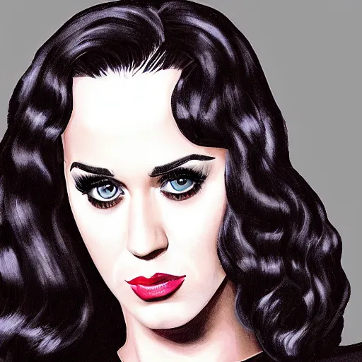 Image similar to katy perry as black widow in the avengers, portrait, very detailed face