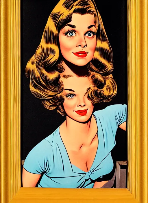 Image similar to a portrait of a pretty young lady by al feldstein