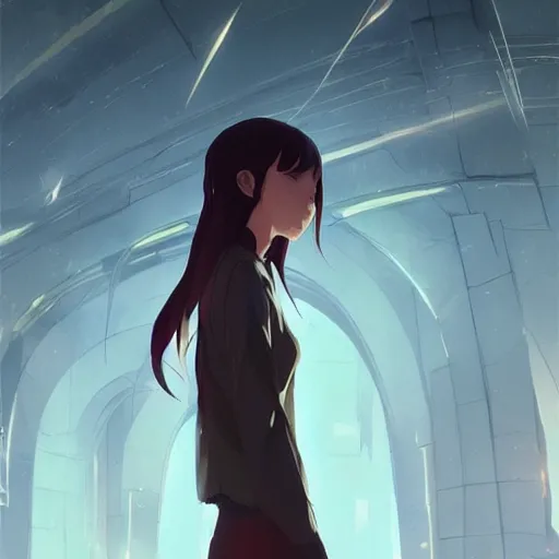 Image similar to art by guweiz realistic, detailed, cel shaded, in the style of makoto shinkai and greg rutkowski and james gurney, matte, intricate, elegant, highly detailed, smooth, sharp focus, artstation