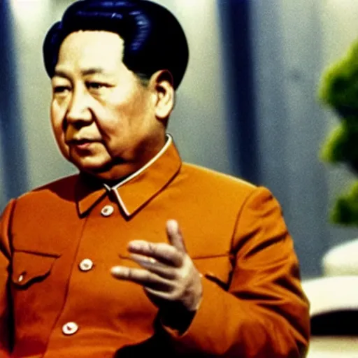 Image similar to A still of Mao Zedong in Star Trek