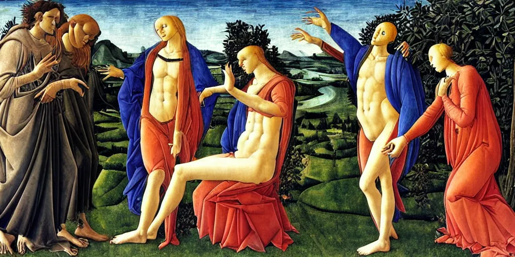 Image similar to morpheus by sandro botticelli