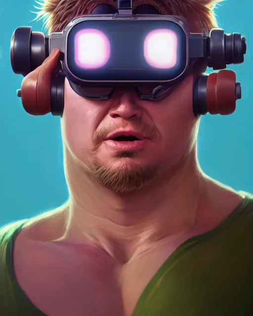 Prompt: highly detailed vfx portrait of a character of a wrestler with vr goggles, stephen bliss, chalk, unrealengine, greg rutkowski, loish, rhads, beeple, chalk, makoto shinkai and lois van baarle, ilya kuvshinov, rossdraws, tom bagshaw, basil gogos