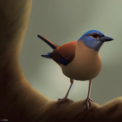 Image similar to brown spanish jay bird, garrulus glandarius, arrendajo in avila pinewood, 4 k, concept art, by wlop, ilya kuvshinov, artgerm, krenz cushart, greg rutkowski, pixiv. cinematic dramatic atmosphere, sharp focus, volumetric lighting, cinematic lighting, studio quality