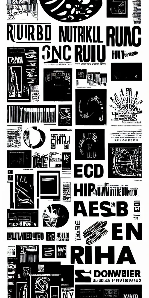 Image similar to black on white graphic design in style of david rudnick eric hu acid y 2 k