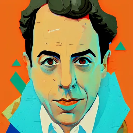 Image similar to Jerry Seinfeld profile picture by Sachin Teng, asymmetrical, Organic Painting , Matte Painting, geometric shapes, hard edges, graffiti, street art:2 by Sachin Teng:4