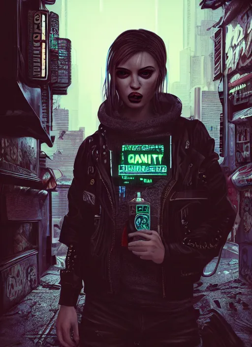 Prompt: portrait, 3 5 mm lomography, bouncer, gang clothing, fashion, id magazine, hyperrealism, detailed textures, photorealistic, 3 d cyberpunk apocalyptic city, ultra realistic, cinematic, intricate, cinematic light, unreal engine 8 k,, david kostic, artgerm