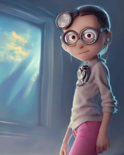 Prompt: despicable me minion, full shot, atmospheric lighting, detailed face, by makoto shinkai, stanley artgerm lau, wlop, rossdraws