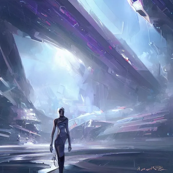 Prompt: a painting in the style of stephan martiniere and in the style of martin wong