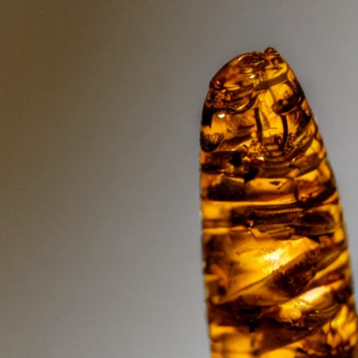 Image similar to insects completely encased in fossilized amber