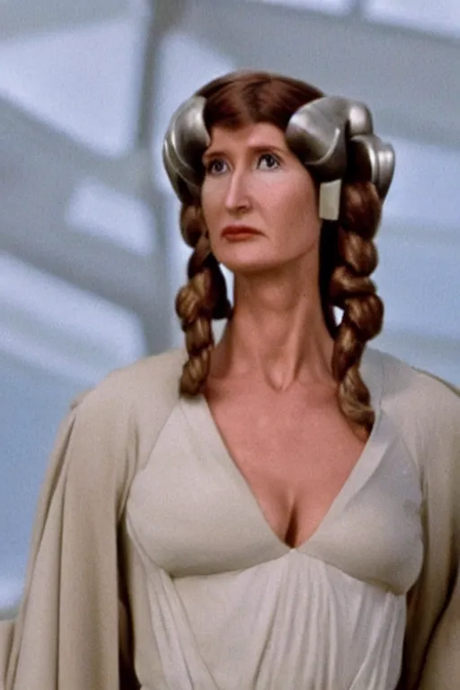 Image similar to Laura Dern as princess leia