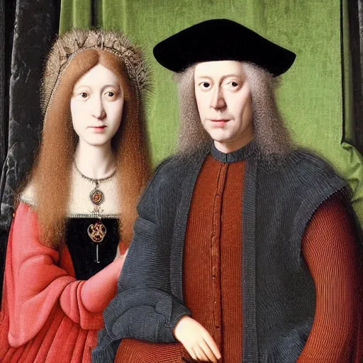 Prompt: the arnolfini portrait, highly accurate, 8 k, highly ornate intricate details,