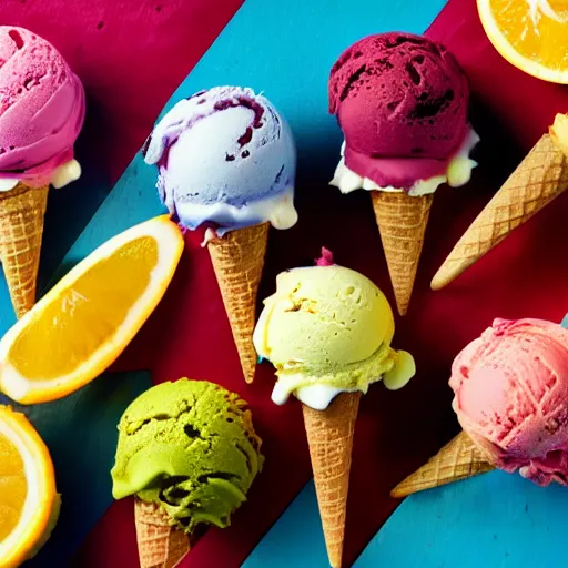 Image similar to summer ice cream colorful food photography