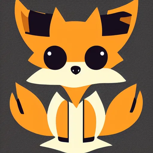 Image similar to a vector logo of a candle fox