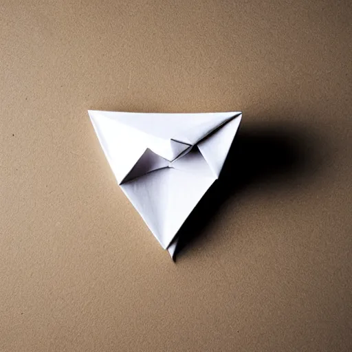 Image similar to an impossible origami animal, macro photography, ambient light