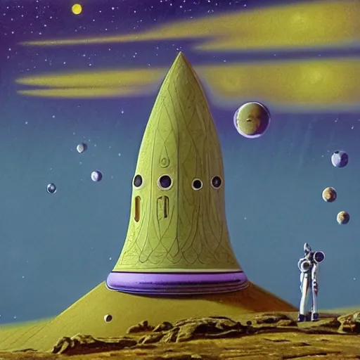 Image similar to spacship in La planète sauvage animation by René Laloux