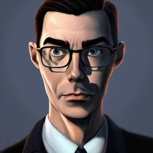 Prompt: Portrait of Mr. Crocker, matte painting, Artstation, 4K