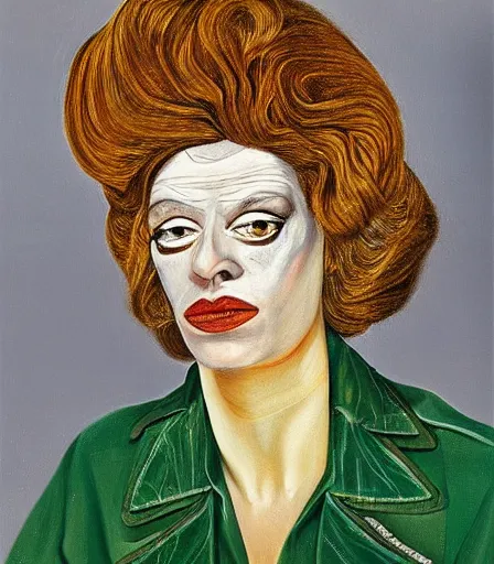 Prompt: a high quality, high detail, portrait of a drag queen by lucian freud