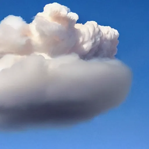 Prompt: photo of a cloud that looks like danny devito