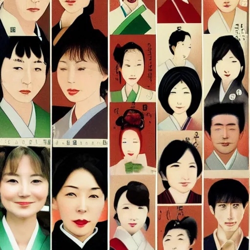 Image similar to face of japanese women and men