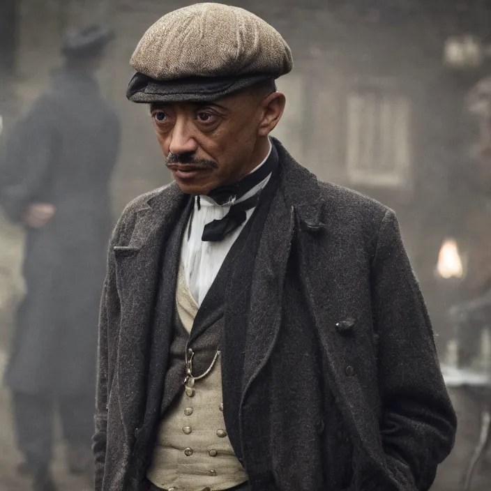 Image similar to Ana de Armas played by Giancarlo esposito in peaky blinders, 4k,